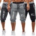 brand new Mens gym  shorts Run jogging sports Fitness bodybuilding Sweatpants male workout training Brand Knee Length short pant