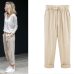 2018 Wide Leg Pants Harem Pant Female Trousers Casual Spring Summer Loose Cotton Linen Overalls Pants Plus Size  Candy Color