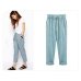 2018 Wide Leg Pants Harem Pant Female Trousers Casual Spring Summer Loose Cotton Linen Overalls Pants Plus Size  Candy Color