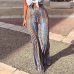 2018 Women Striped Printed New Boho Flare Pants High Elastic Waist Vintage Soft Stretch Ethnic Style Bell Bottom Hippie Pants