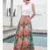 2018 Women's Summer Casual Retro Print Bohemian Wide Leg Pants High Waist Wide Legs Trousers Skirts Mopping Beach Holiday Pants