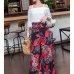 2018 Women's Summer Casual Retro Print Bohemian Wide Leg Pants High Waist Wide Legs Trousers Skirts Mopping Beach Holiday Pants