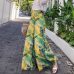 2018 Women's Summer Casual Retro Print Bohemian Wide Leg Pants High Waist Wide Legs Trousers Skirts Mopping Beach Holiday Pants