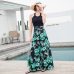 2018 Women's Summer Casual Retro Print Bohemian Wide Leg Pants High Waist Wide Legs Trousers Skirts Mopping Beach Holiday Pants