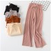 2018 new wide leg pants Korean version of the wild nine pants loose wide leg pants female summer sense high waist pants