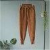 2018 spring new carrot pants elastic waist good quality suede big pocket carrot pants feet pace casual pants Embossed trousers