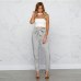 2019 New Brand High Elastic Waist Harem Pants Women Spring Summer Fashion Ninth Pants Female Office Lady Black Trousers Belt