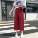 2019 Women Casual Loose Wide Leg Pant Womens Elegant Fashion Preppy Style Trousers Female Pure Color Females New Palazzo Pants