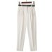 BGTEEVER OL Style White Women Pants Casual Sashes Pencil Pant High Waist Elegant Work Trousers Female Casual pantalon femme 2018