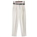 BGTEEVER OL Style White Women Pants Casual Sashes Pencil Pant High Waist Elegant Work Trousers Female Casual pantalon femme 2018