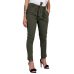 BornToGirl Casual Slim Chiffon Thin Pants For Women High Waist Black Khaki Green Pants