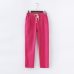 Candy Colors Summer Pants Women Lace Up Pantalon Femme Cotton Linen Sweatpants Casual Harem Pants Women Ladies Trousers C5212