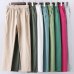 Candy Colors Summer Pants Women Lace Up Pantalon Femme Cotton Linen Sweatpants Casual Harem Pants Women Ladies Trousers C5212