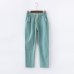 Candy Colors Summer Pants Women Lace Up Pantalon Femme Cotton Linen Sweatpants Casual Harem Pants Women Ladies Trousers C5212