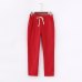 Candy Colors Summer Pants Women Lace Up Pantalon Femme Cotton Linen Sweatpants Casual Harem Pants Women Ladies Trousers C5212