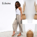 Casual Cotton Linen women high waist wide leg pants New summer fall office band loose palazzo trousers female flared harem pant