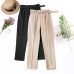 Elegant Sashes Women's Pants 2018 Autumn Winter Solid High Waist Pockets Harem Pants Harajuku Fitness Office Lady Trousers Femme