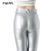 FQLWL Plus Sizes PU Leather Pants Women Elastic Waist Hip Push Up Black Sexy Female Leggings Jegging Casual Skinny Pencil Pants