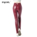 FQLWL Plus Sizes PU Leather Pants Women Elastic Waist Hip Push Up Black Sexy Female Leggings Jegging Casual Skinny Pencil Pants