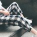 Fashion Black White Plaid Harem Pants Women Autumn Casual Pants Clothes Loose Drawstring Pants Clothing