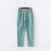 Garemay Cotton Linen Pants for Women Trousers Loose Casual Solid Color Women Harem Pants Plus Size Capri Women's Summer