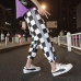 HOUZHOU Reflective Harem Gothic Pants Women Hip Hop Streetwear Ankle Length Trousers Plus Size Mid Loose Pencil Pantalon Female