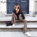 Hugcitar high waist leopard print flare leggings 2018 autumn winter women fashion sexy bodycon trousers club pants