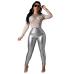 JRRY Women PU Leather Pants Button Zippers Faux PU Leather Capris High Elasticity Trousers Faux Leather Long Pants Plus Size 3XL