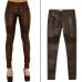 LOGAMI Faux Leather Pants Women Elastic Zipper Leather Pants Trousers 2018 Leren Broeken