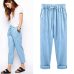 M-6XL Plus Size Women Pants Linen Cotton Casual Harem Pants Candy Color Harajuku Green Trousers Female Ankle-length Length Pants