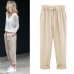 M-6XL Plus Size Women Pants Linen Cotton Casual Harem Pants Candy Color Harajuku Green Trousers Female Ankle-length Length Pants