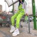 NCLAGEN Stylish jumpsuit Pockets Overalls Chains Buckles Women Suspenders Trousers Loose Streetwear Capris Female Casual Pants