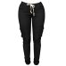 NIBESSER 2019 Spring Lace Up Waist Casual Women Pants Solid Pencil Pants Multi-Pockets Plus Size Straight Slim Fit Trousers