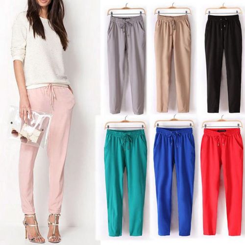 NIBESSER Women Casual Harem Pant Loose Trousers Women Elastic High Waist Casual Pants Office OL women's pants 2019 Summer