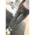 New 2019 Fashion spring Vintage gray grid casual pants women pants trousers female streetwear capris summer pants