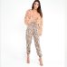 New Women Animal Pattern Trouser Casual Snake Skin Printed Harem Pants Elastic pleated female casual ankle length trousers