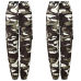 New Women Camo Cargo High Waist Hip Hop Trousers Pants Military Army Combat Camouflage Long Pants Hot Capris