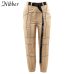 Nibber spring Reflective cargo pants women Casual harem pants 2019 hot black Sweatpants ladies wild Belt decoration Active Wear