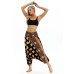 RAISEVERN Ladies Women Beach Pants Trousers Boho Gypsy Hippie Women Wide Leg Harem Peacock Feather Print Elastic Pants Trousers