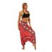 RAISEVERN Ladies Women Beach Pants Trousers Boho Gypsy Hippie Women Wide Leg Harem Peacock Feather Print Elastic Pants Trousers