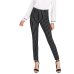 SHEIN Vertical Striped Skinny Pants Women Elastic Waist Pocket OL Style Work Trousers 2018 Spring Mid Waist Long Pencil Pants