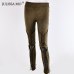 Sibybo Suede Bodycon Bandage Pants Women 2018 Autumn Winter Legging Sexy Slim Club Party Trousers Women Ladies Pencil Pants