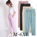 Summer Harem Pants Womens High Waist Loose Straight Nine Pants Womens Casual Trousers Large Size 6XL OL Pants Womens Slacks