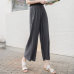 WHZHM 2019 Summer Pants Women High Waist Loose Wide Leg Pants Summer/Spring Casual Trousers Ladies Pink Thin Long Pants Female