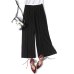 WHZHM 2019 Summer Pants Women High Waist Loose Wide Leg Pants Summer/Spring Casual Trousers Ladies Pink Thin Long Pants Female