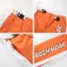 Waatfaak Casual Patchwork Pencil Pants High Waist Buckle Belt Trousers Women Orange Zipper Pocket Sweatpants and Joggers Fitness