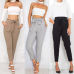 Women High Waist Elastic Harem Pants Casual Chffion OL Lady Ankle -length Capris Trouser Women Clothing Pencil Pants