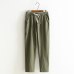 Womens Autumn/Summer Harem Pants Cotton Linen Solid Elastic waist Candy Colors Harem Trousers Soft high quality for Female ladys