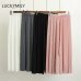 luckymily 2019 New Spring and Autumn Solid Color Womens Pleated Wide Leg Palazzo Pants with Elastic Band of 8 Color Casual Pants