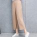 luckymily 2019 New Spring and Autumn Solid Color Womens Pleated Wide Leg Palazzo Pants with Elastic Band of 8 Color Casual Pants